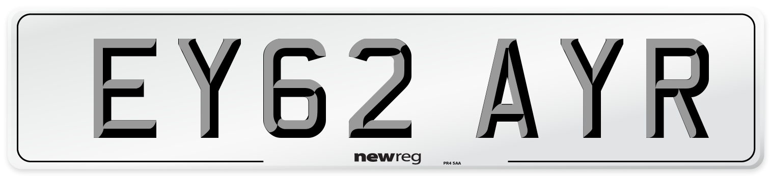 EY62 AYR Number Plate from New Reg